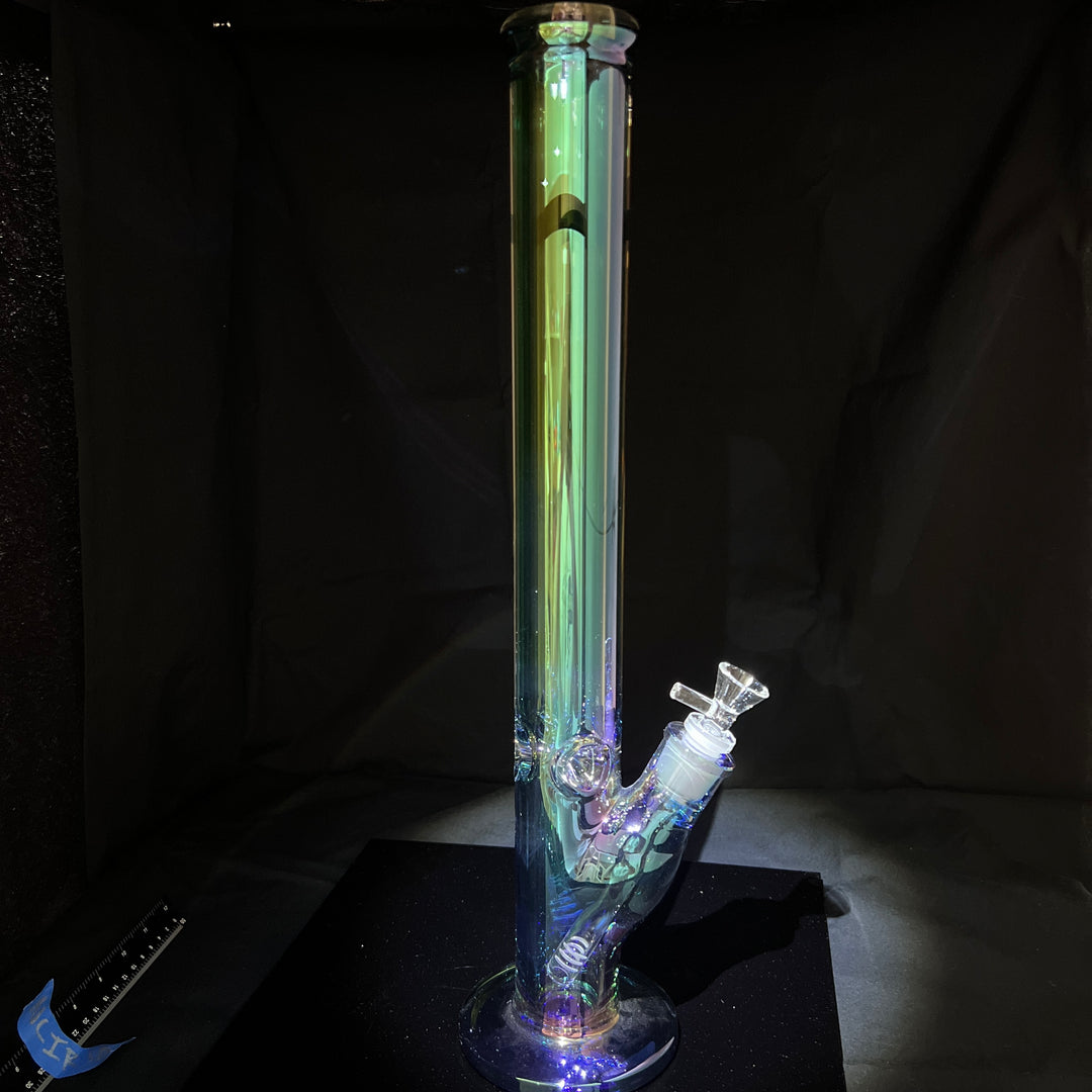 Lustrous Iridescent 18" Straight Bong Glass Pipe NorCal Glass   