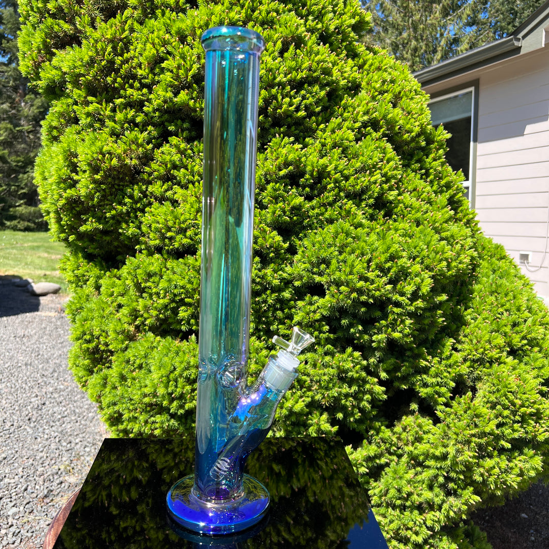 Lustrous Iridescent 18" Straight Bong Glass Pipe NorCal Glass   