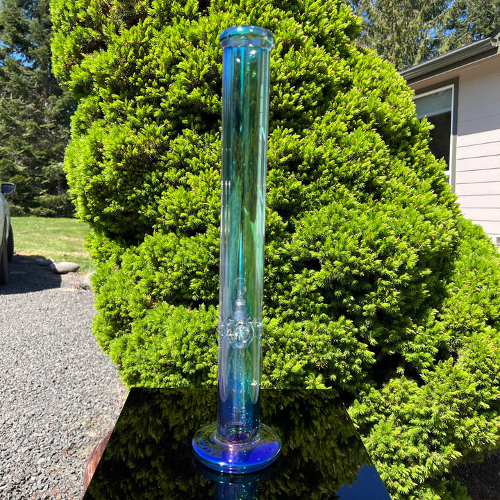 Lustrous Iridescent 18" Straight Bong Glass Pipe NorCal Glass   