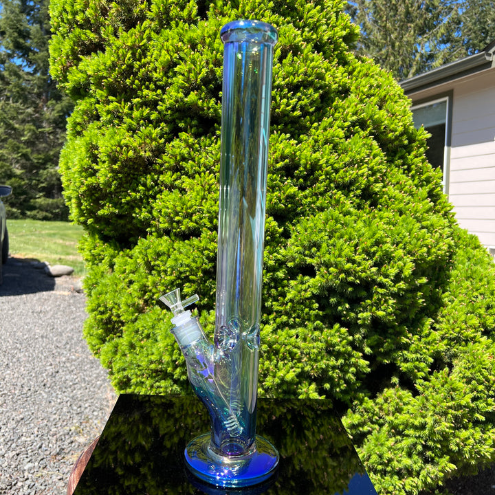 Lustrous Iridescent 18" Straight Bong Glass Pipe NorCal Glass   