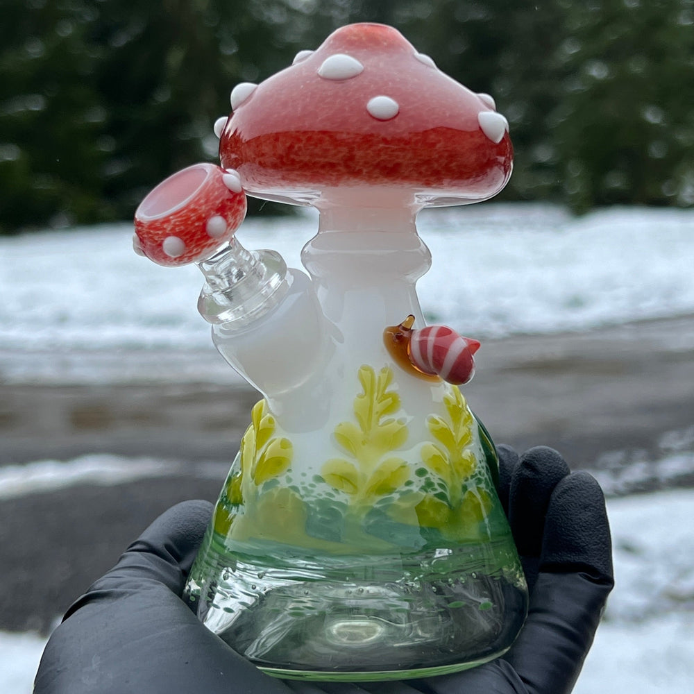 Mushy Rig with Snail Glass Pipe Fiona Phoenix Fire   