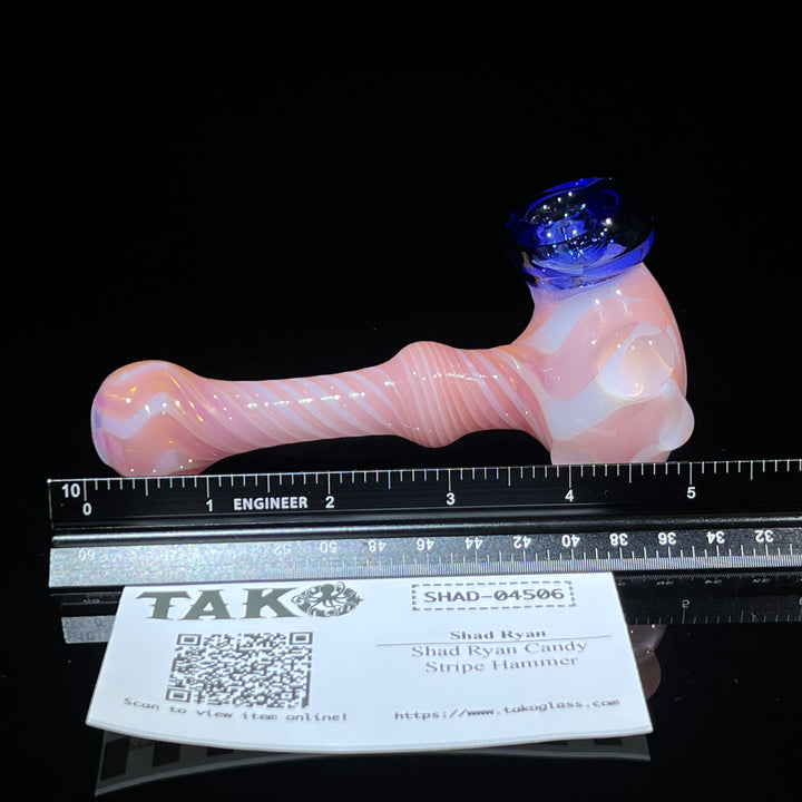 Shad Ryan Candy Stripe Hammer Glass Pipe Shad Ryan   