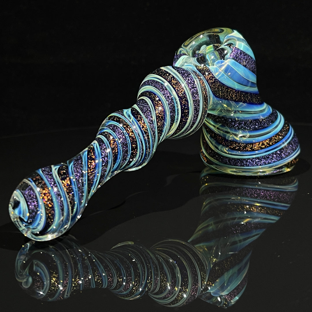 Dichro Fume Swirl Bubbler Glass Pipe Tiny Mike