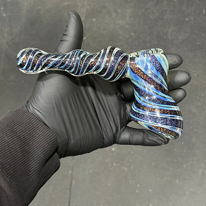 Dichro Fume Swirl Bubbler Glass Pipe Tiny Mike