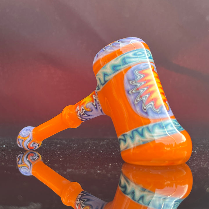 Orange Wig Wag Hammer Glass Pipe Gus Glass   