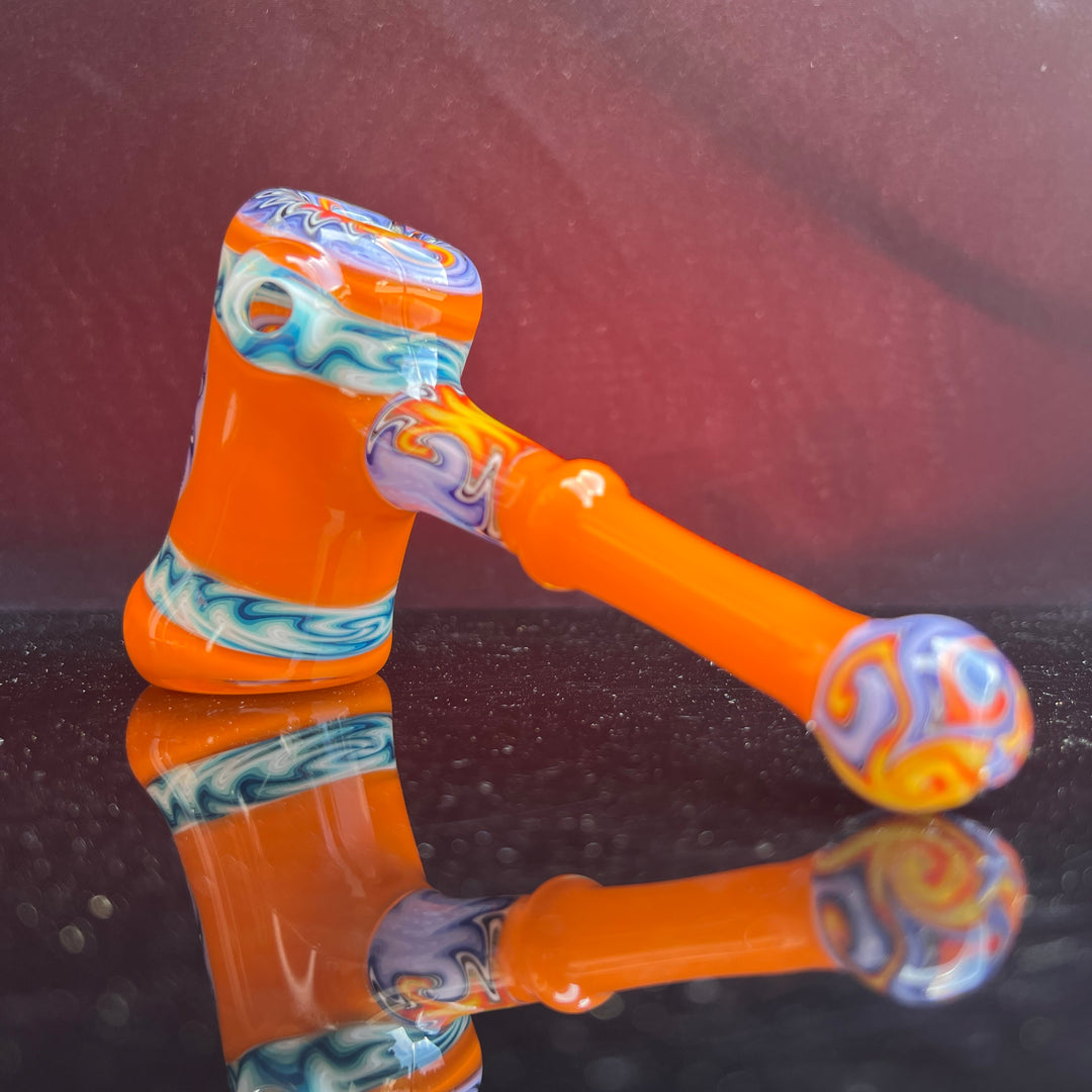 Orange Wig Wag Hammer Glass Pipe Gus Glass   