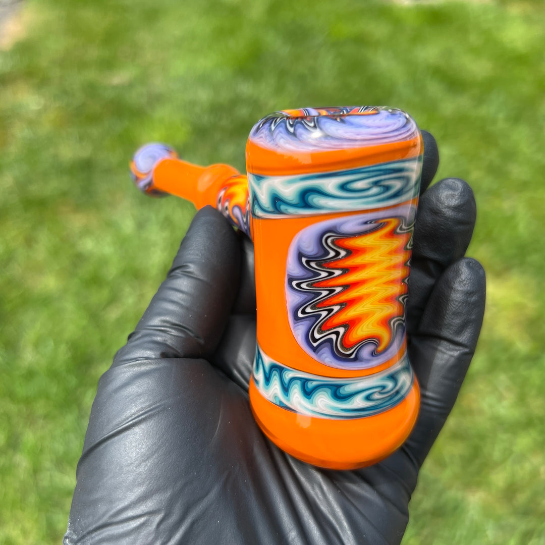 Orange Wig Wag Hammer Glass Pipe Gus Glass   