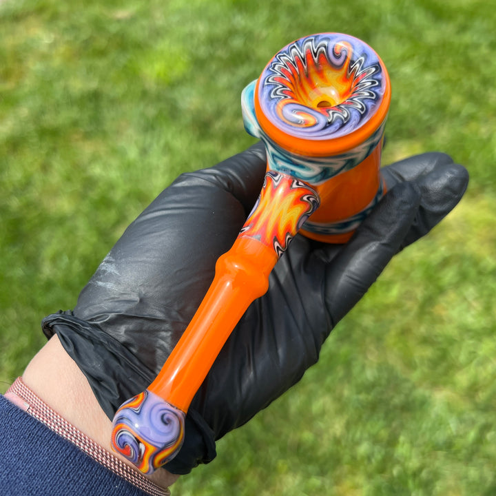 Orange Wig Wag Hammer Glass Pipe Gus Glass   