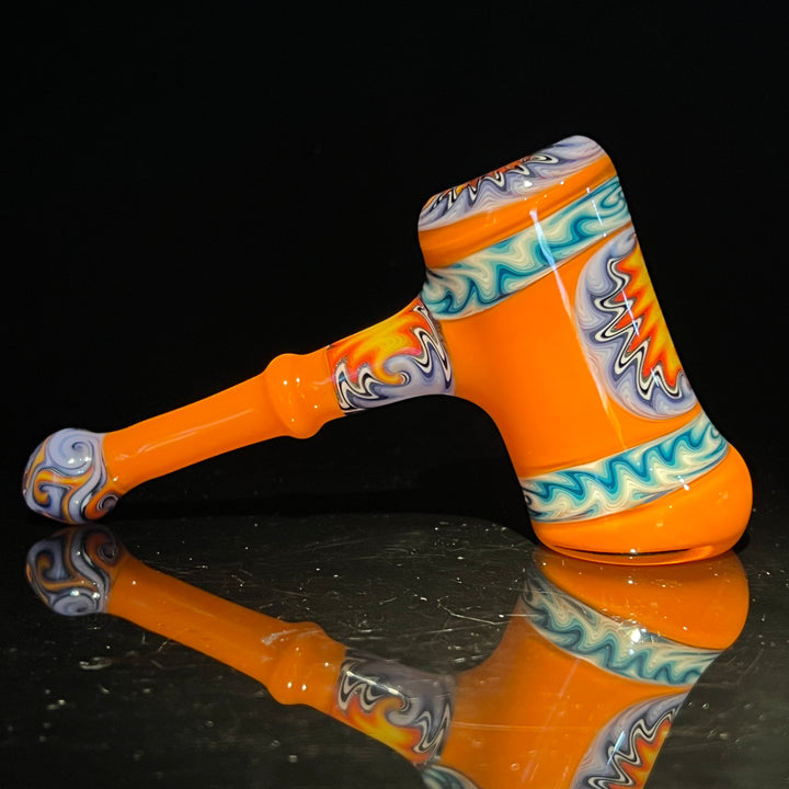 Orange Wig Wag Hammer Glass Pipe Gus Glass   