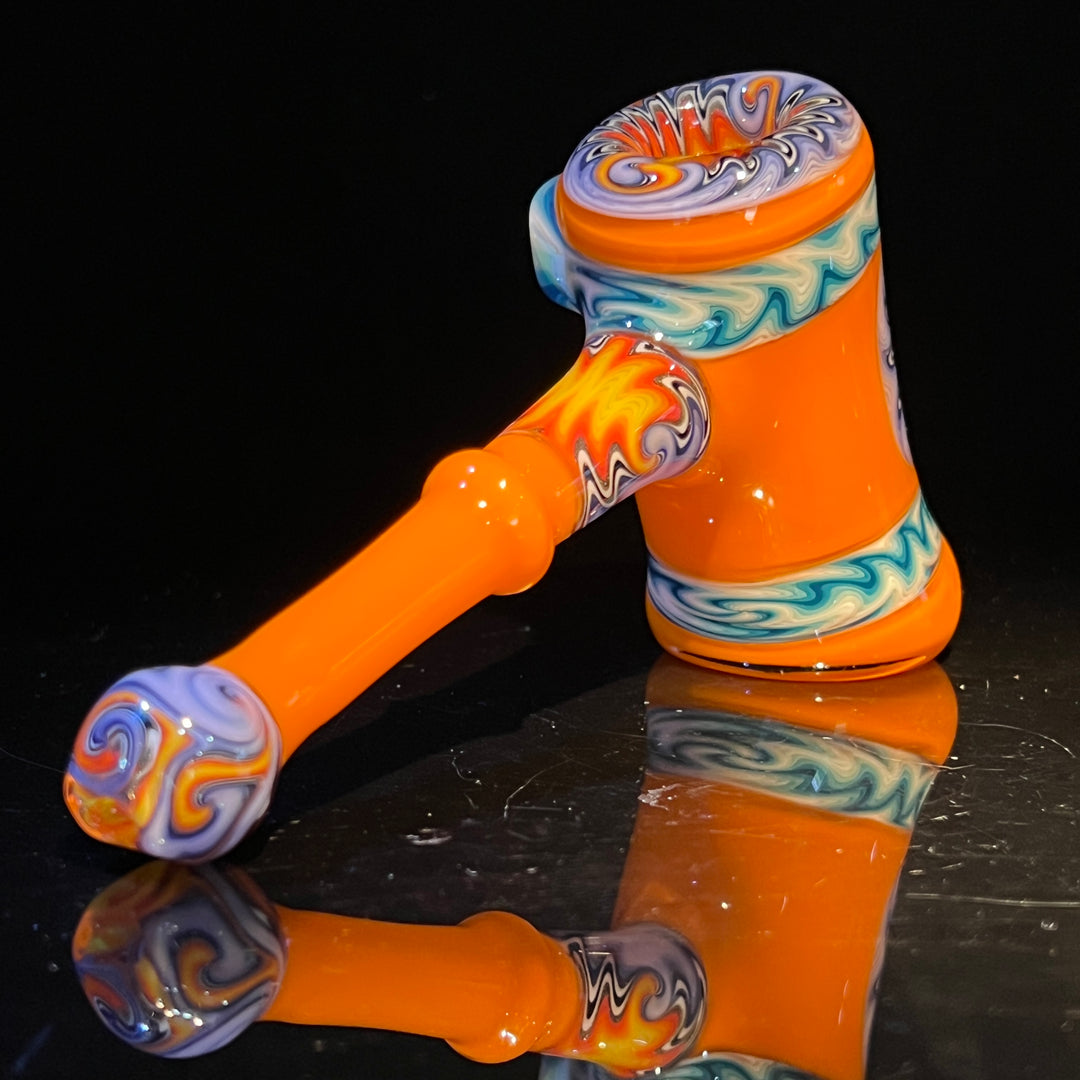 Orange Wig Wag Hammer Glass Pipe Gus Glass   