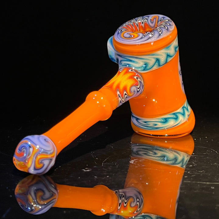 Orange Wig Wag Hammer Glass Pipe Gus Glass   