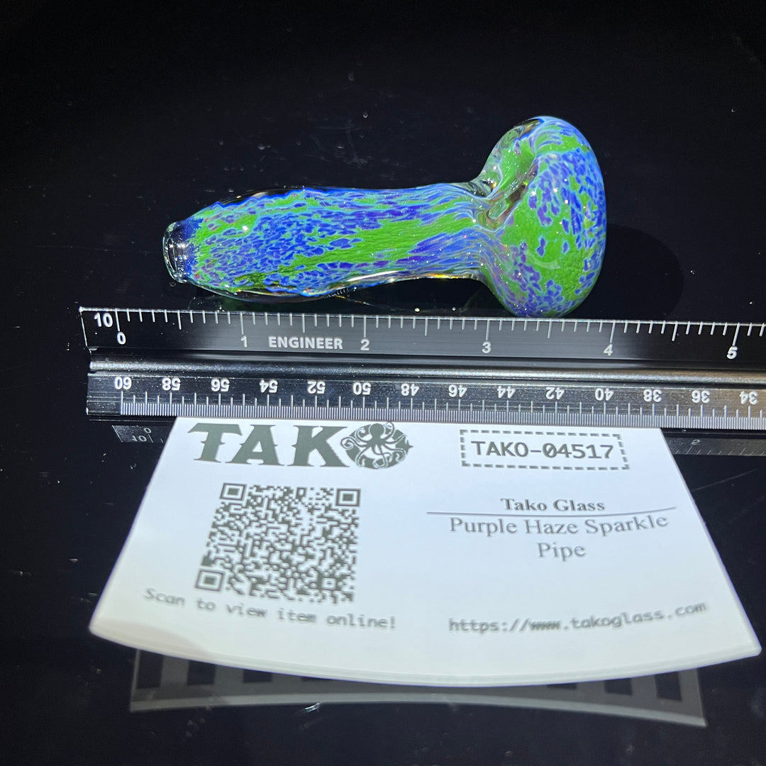 Purple Haze Sparkle Pipe Glass Pipe Tako Glass   