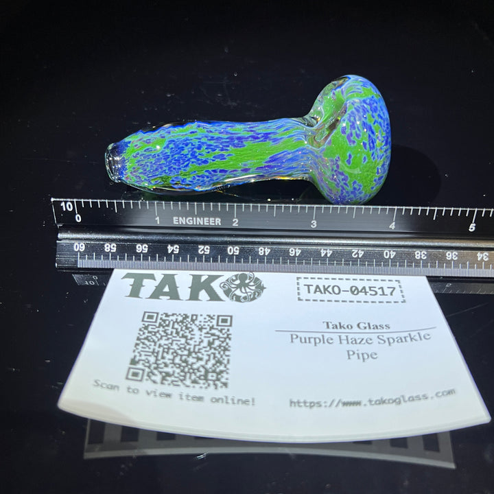 Purple Haze Sparkle Pipe Glass Pipe Tako Glass   