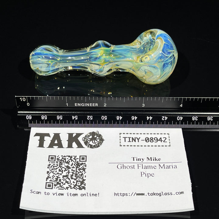 Ghost Flame Maria Pipe Glass Pipe Tiny Mike