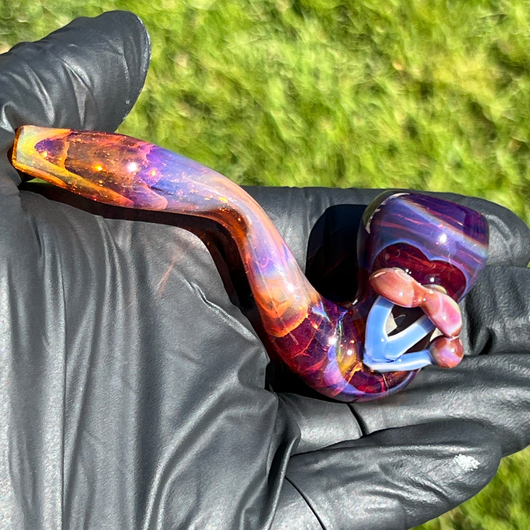 Mushroom Sherlock 3 Glass Pipe Updog Glass   