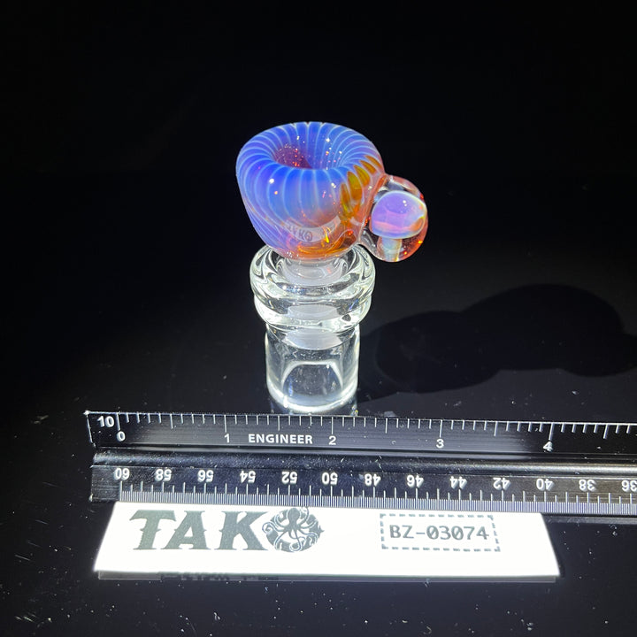 14 mm Earthy Mushroom PullSlide Water Pipe Beezy Glass   