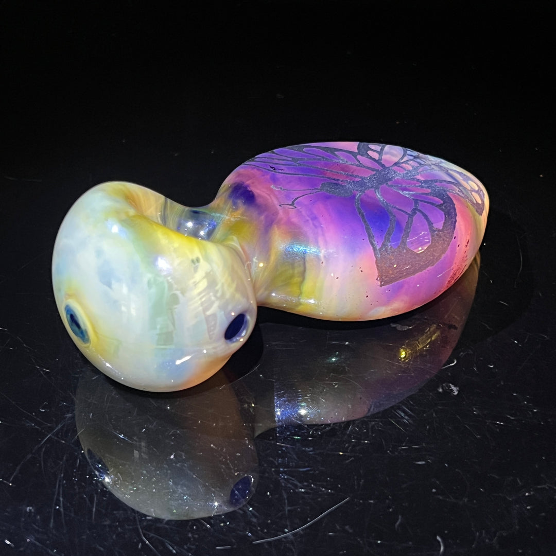 Carved Butterfly Pipe Glass Pipe Street Kitty Glass   