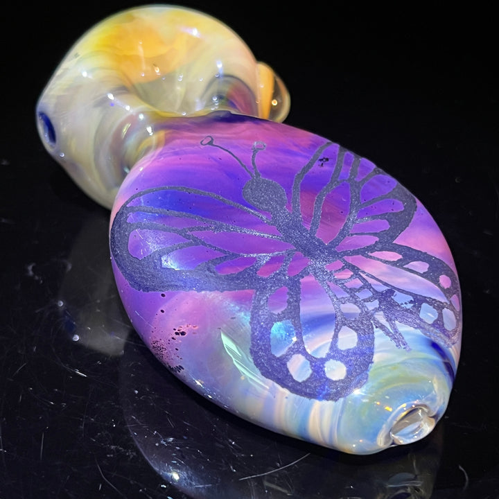 Carved Butterfly Pipe Glass Pipe Street Kitty Glass   