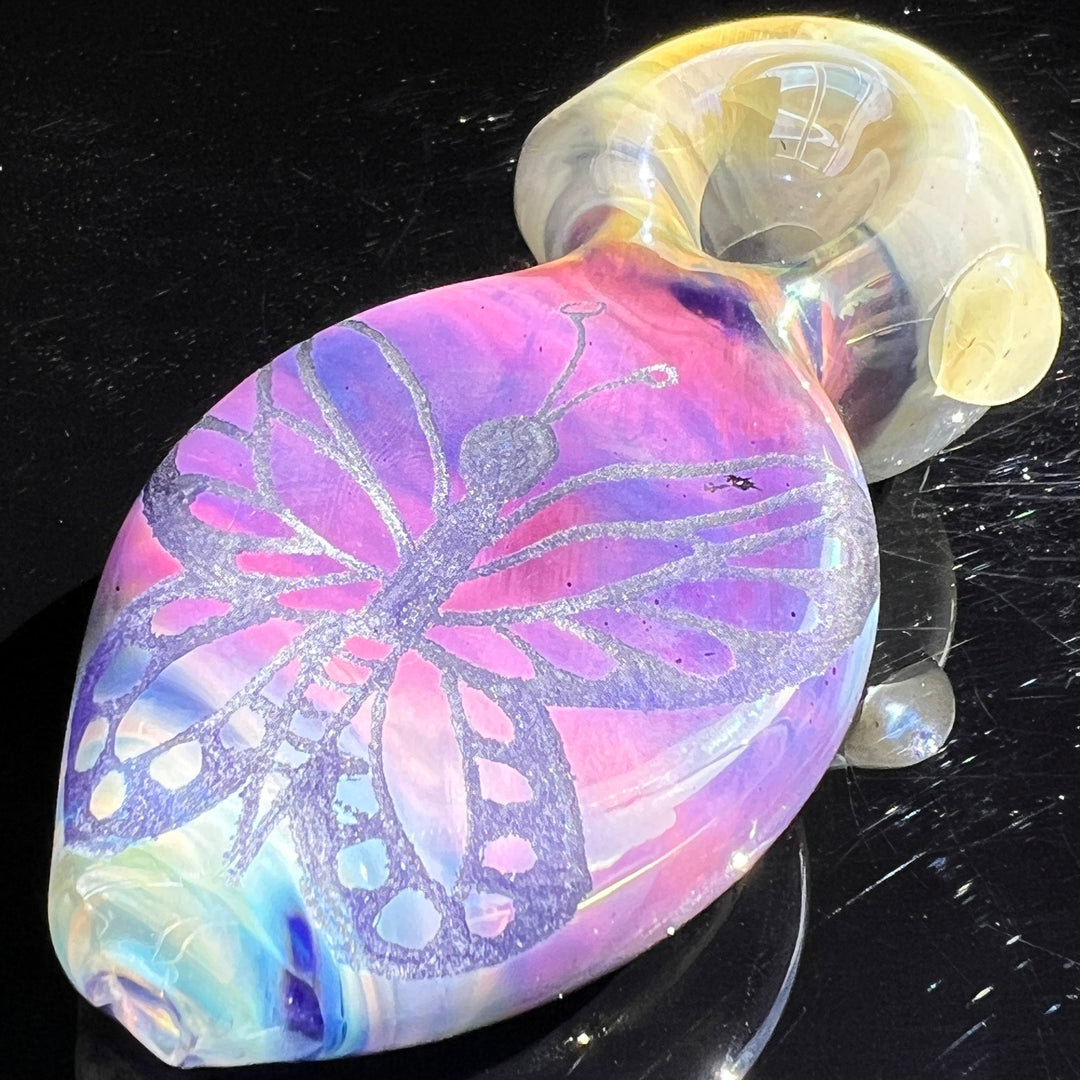 Carved Butterfly Pipe Glass Pipe Street Kitty Glass   