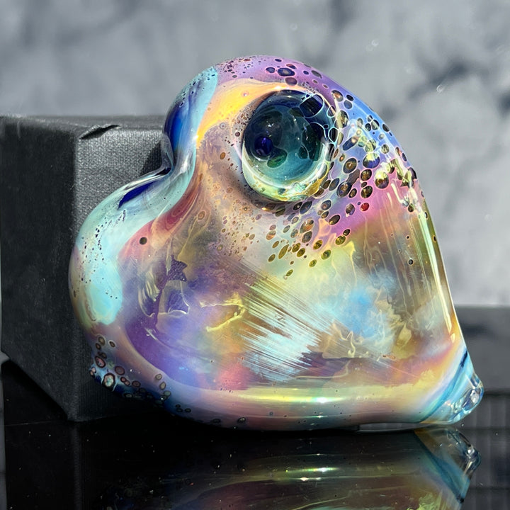 Abstract Watercolor Heart Pipe Glass Pipe Street Kitty Glass   