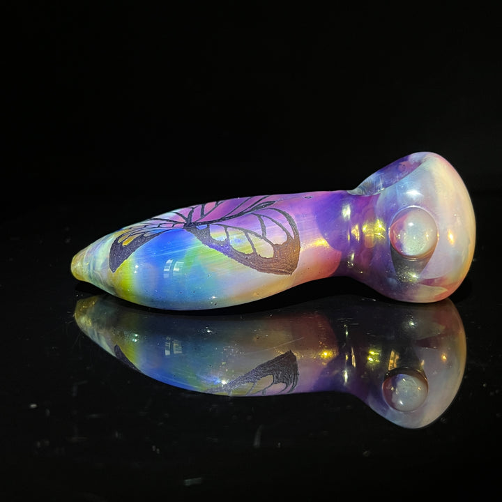 Carved Butterfly Pipe Glass Pipe Street Kitty Glass   