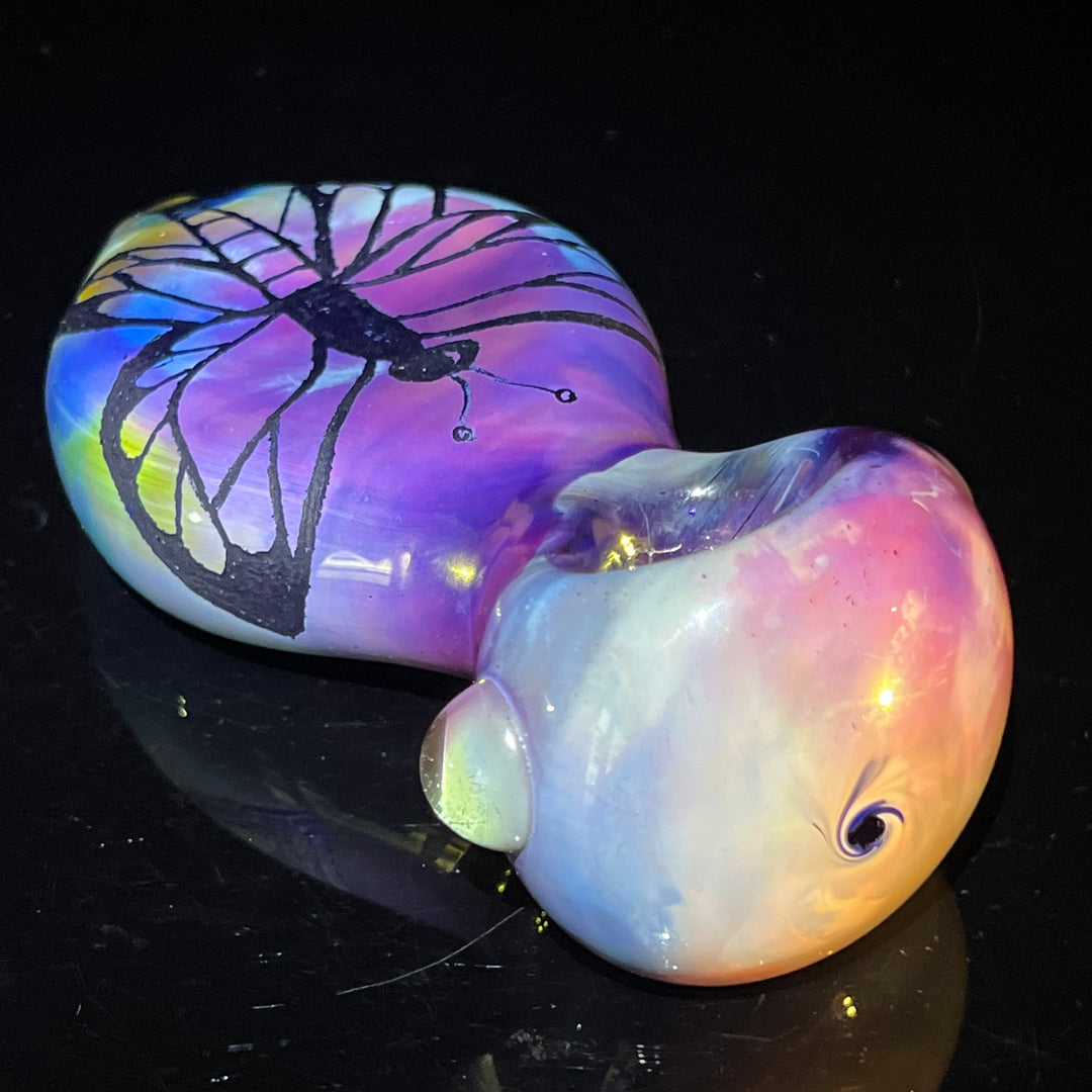 Carved Butterfly Pipe Glass Pipe Street Kitty Glass   