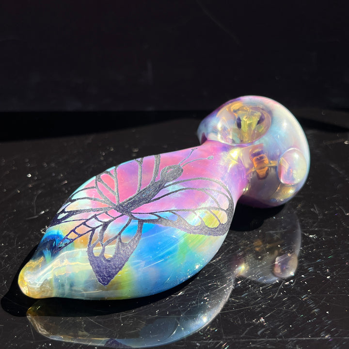 Carved Butterfly Pipe Glass Pipe Street Kitty Glass   