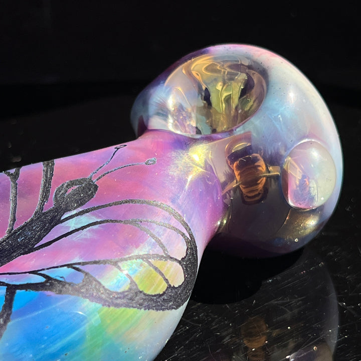 Carved Butterfly Pipe Glass Pipe Street Kitty Glass   