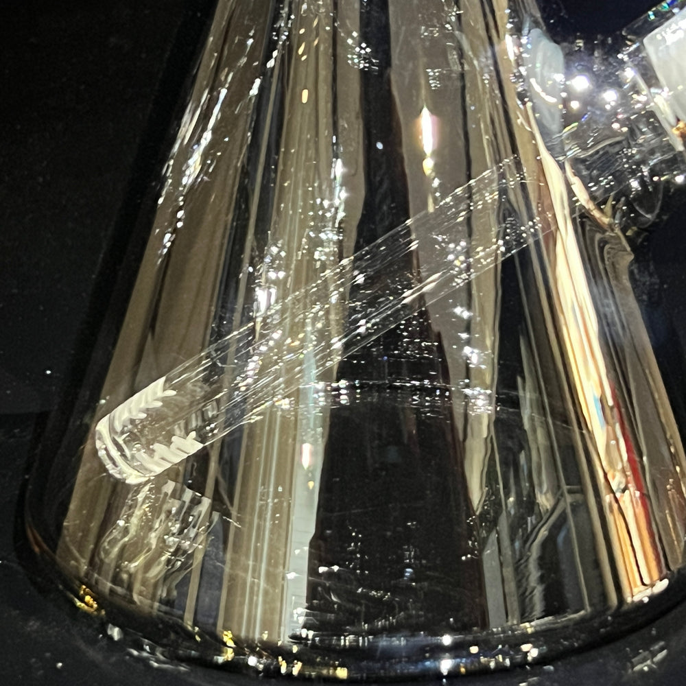 16" Translucent Gray Beaker Bong Glass Pipe TG   