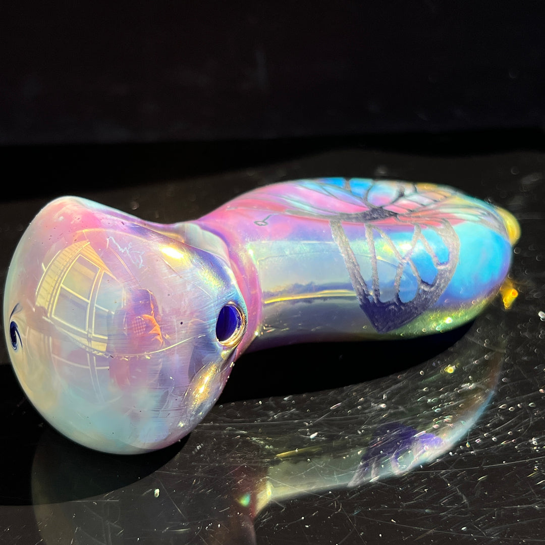 Carved Butterfly Pipe Glass Pipe Street Kitty Glass   