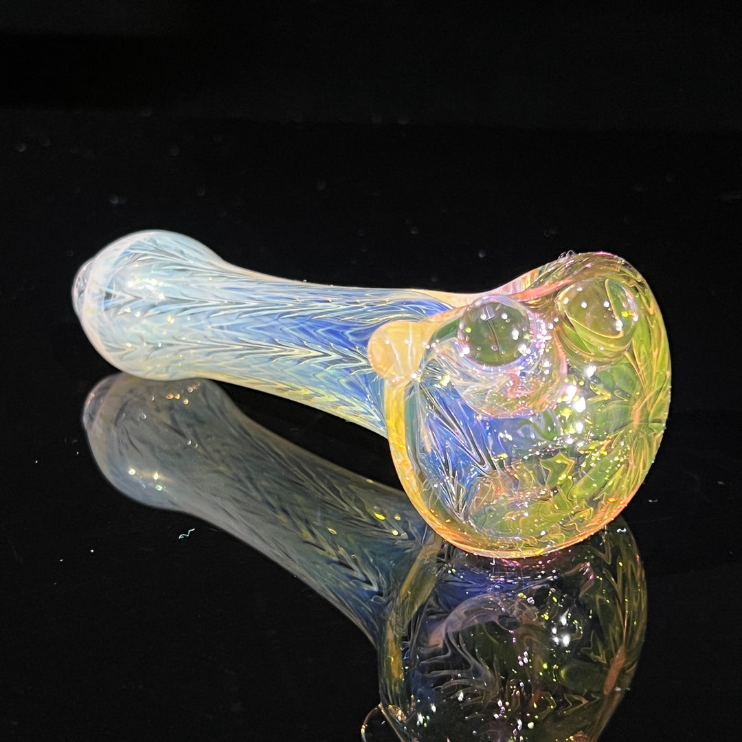 Wrap N Rake Fume Spoon Glass Pipe KRA Glass   