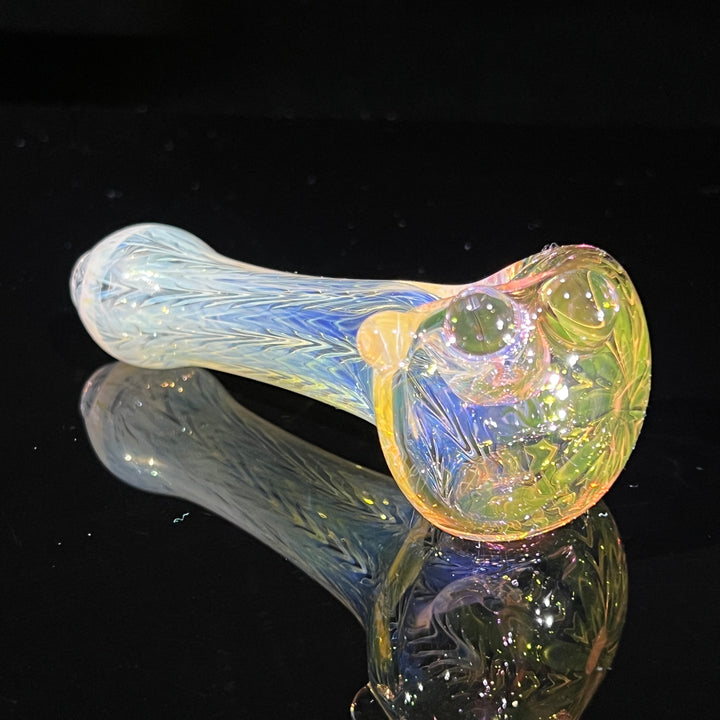 Wrap N Rake Fume Spoon Glass Pipe KRA Glass   