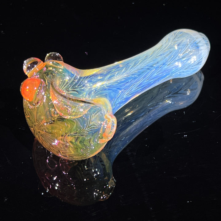 Wrap N Rake Fume Spoon Glass Pipe KRA Glass   