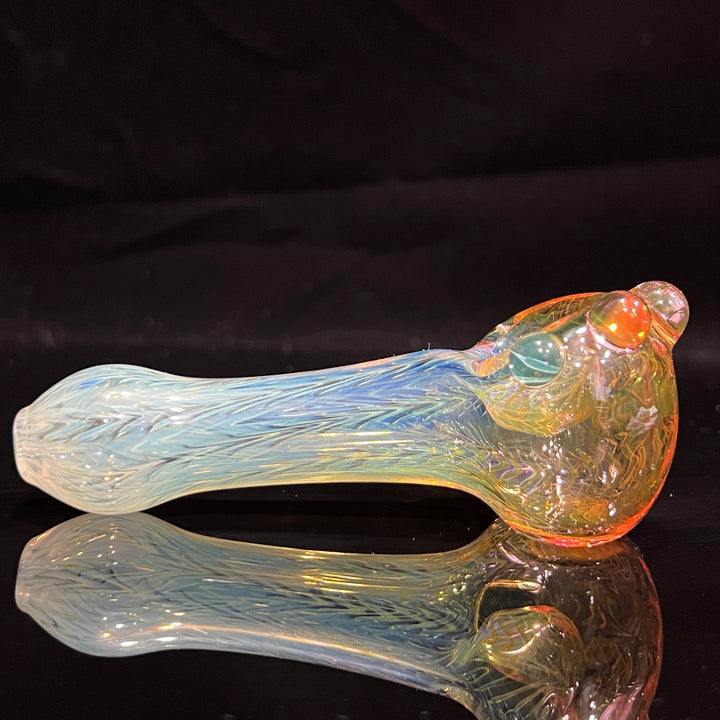 Wrap N Rake Fume Spoon Glass Pipe KRA Glass   