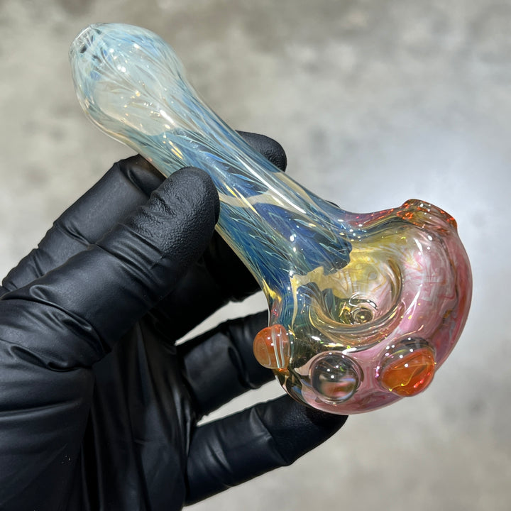 Wrap N Rake Fume Spoon Glass Pipe KRA Glass   
