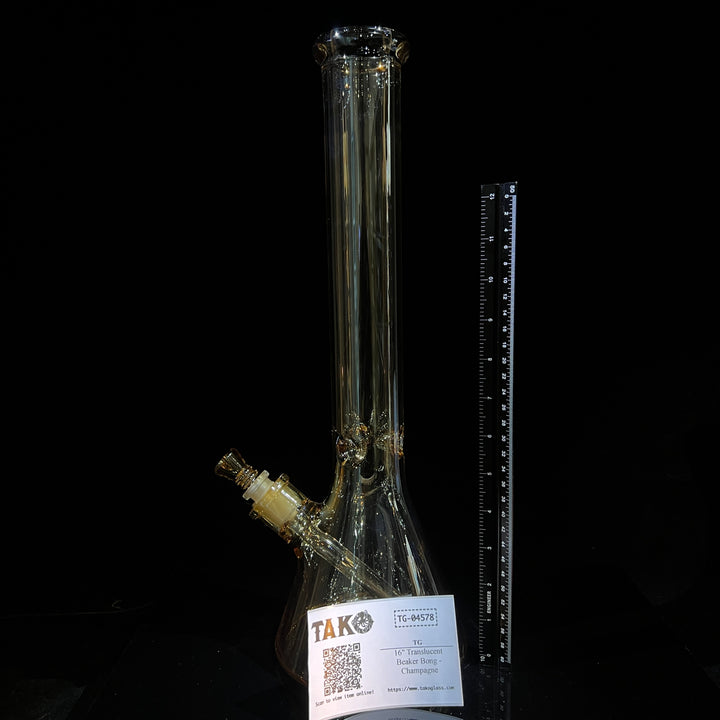 16" Translucent Beaker Bong - Champagne Glass Pipe TG   