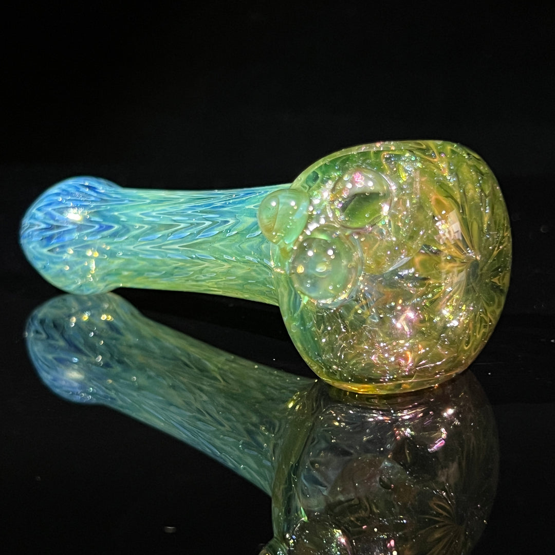 Wrap N Rake Fume Spoon Glass Pipe KRA Glass   