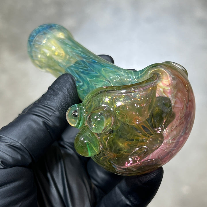 Wrap N Rake Fume Spoon Glass Pipe KRA Glass   