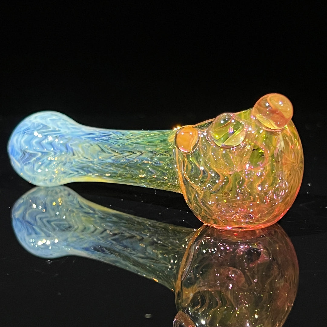 Wrap N Rake Fume Spoon Glass Pipe KRA Glass   