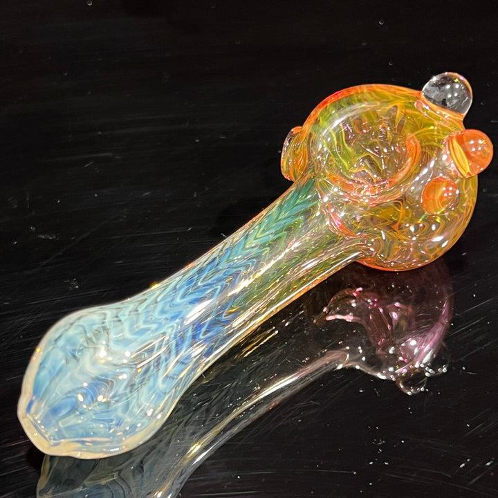 Wrap N Rake Fume Spoon Glass Pipe KRA Glass   