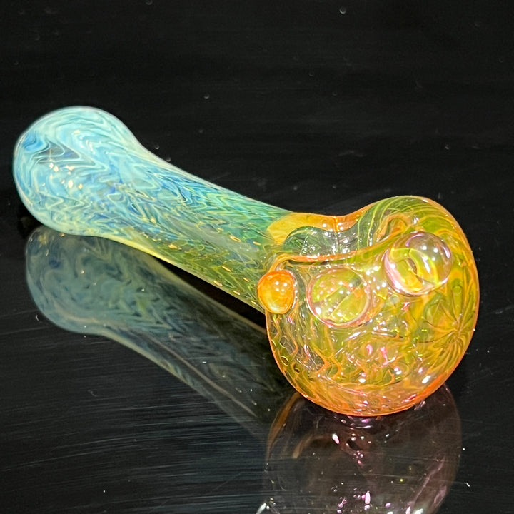 Wrap N Rake Fume Spoon Glass Pipe KRA Glass   