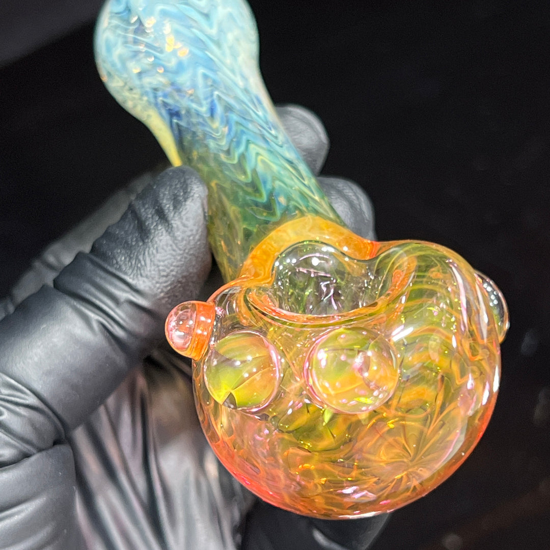 Wrap N Rake Fume Spoon Glass Pipe KRA Glass   