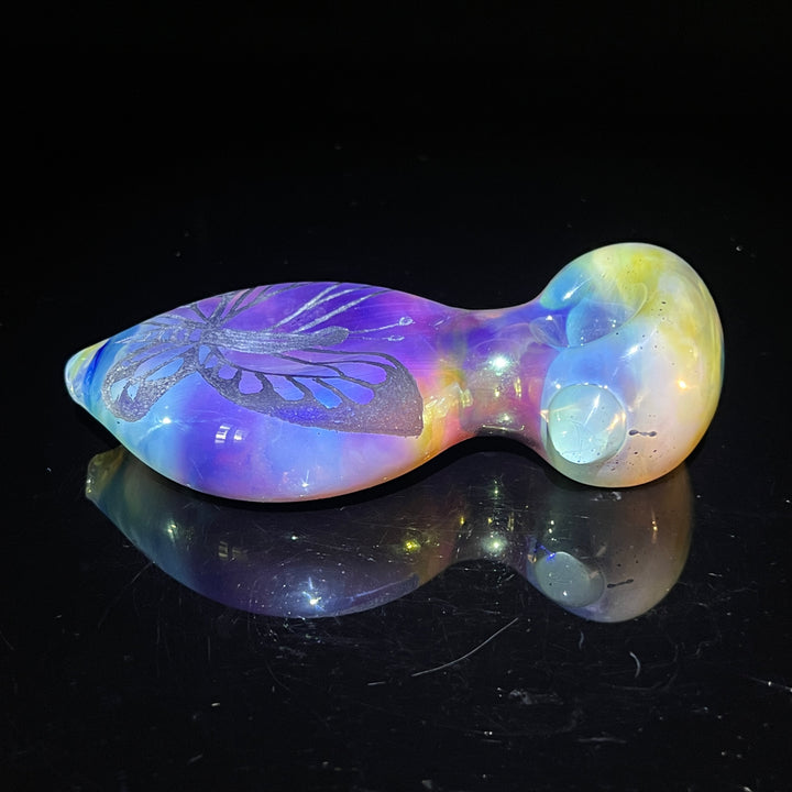 Carved Butterfly Pipe Glass Pipe Street Kitty Glass   