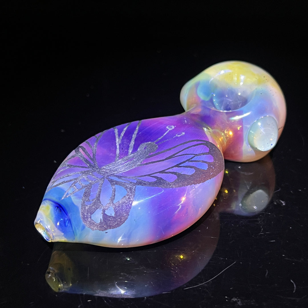 Carved Butterfly Pipe Glass Pipe Street Kitty Glass   