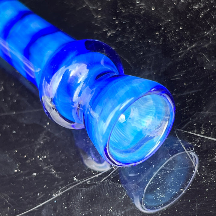 Tahoe Blue Coil Chillum Glass Pipe Schutz Glass   