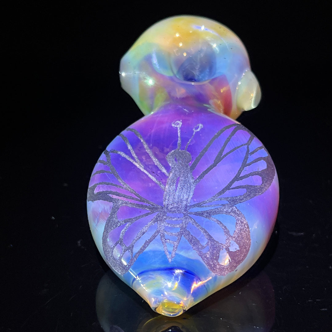 Carved Butterfly Pipe Glass Pipe Street Kitty Glass   