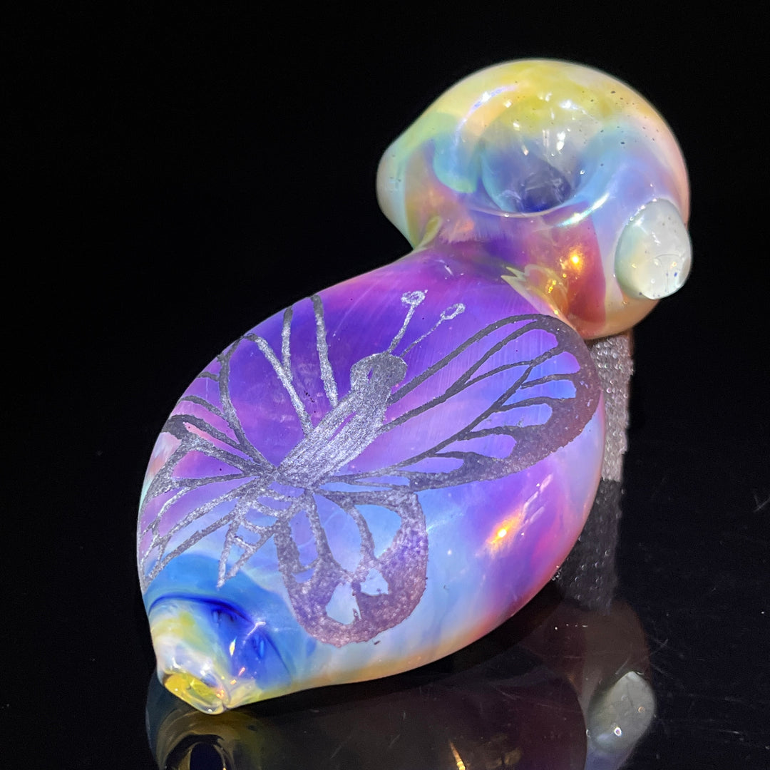 Carved Butterfly Pipe Glass Pipe Street Kitty Glass   