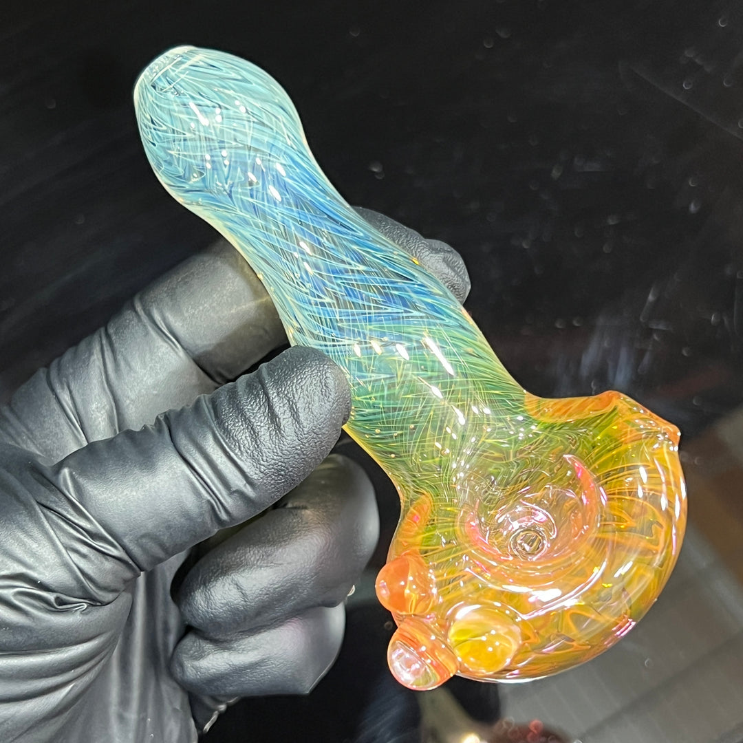 Wrap N Rake Fume Spoon Glass Pipe KRA Glass   