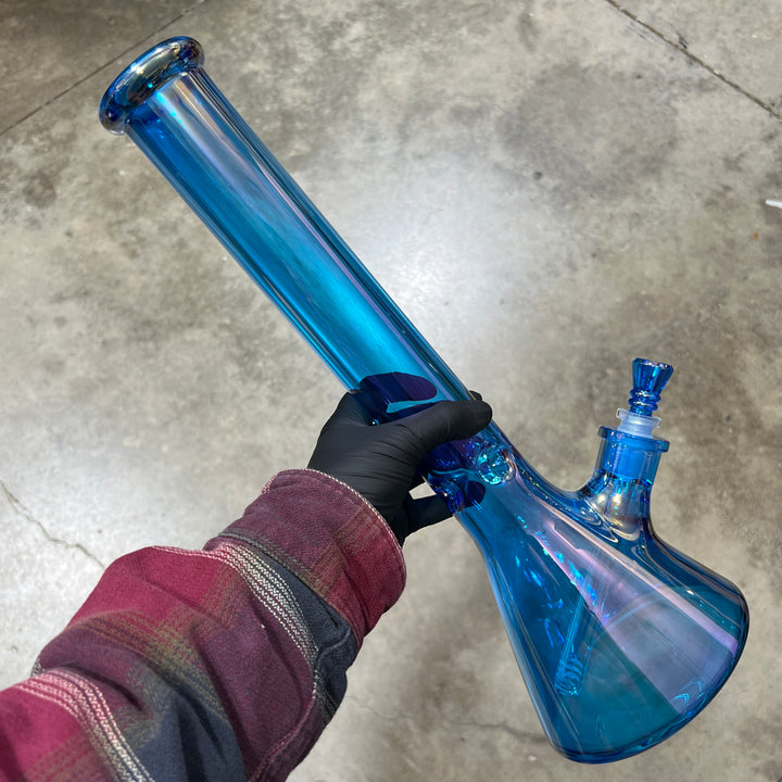 16" Translucent Beaker Bong - Blue Glass Pipe TG   