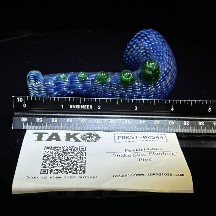 Snake Skin Sherlock Pipe Glass Pipe Firekist Glass   